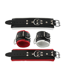 Mister B leather wrist cuffs with padding